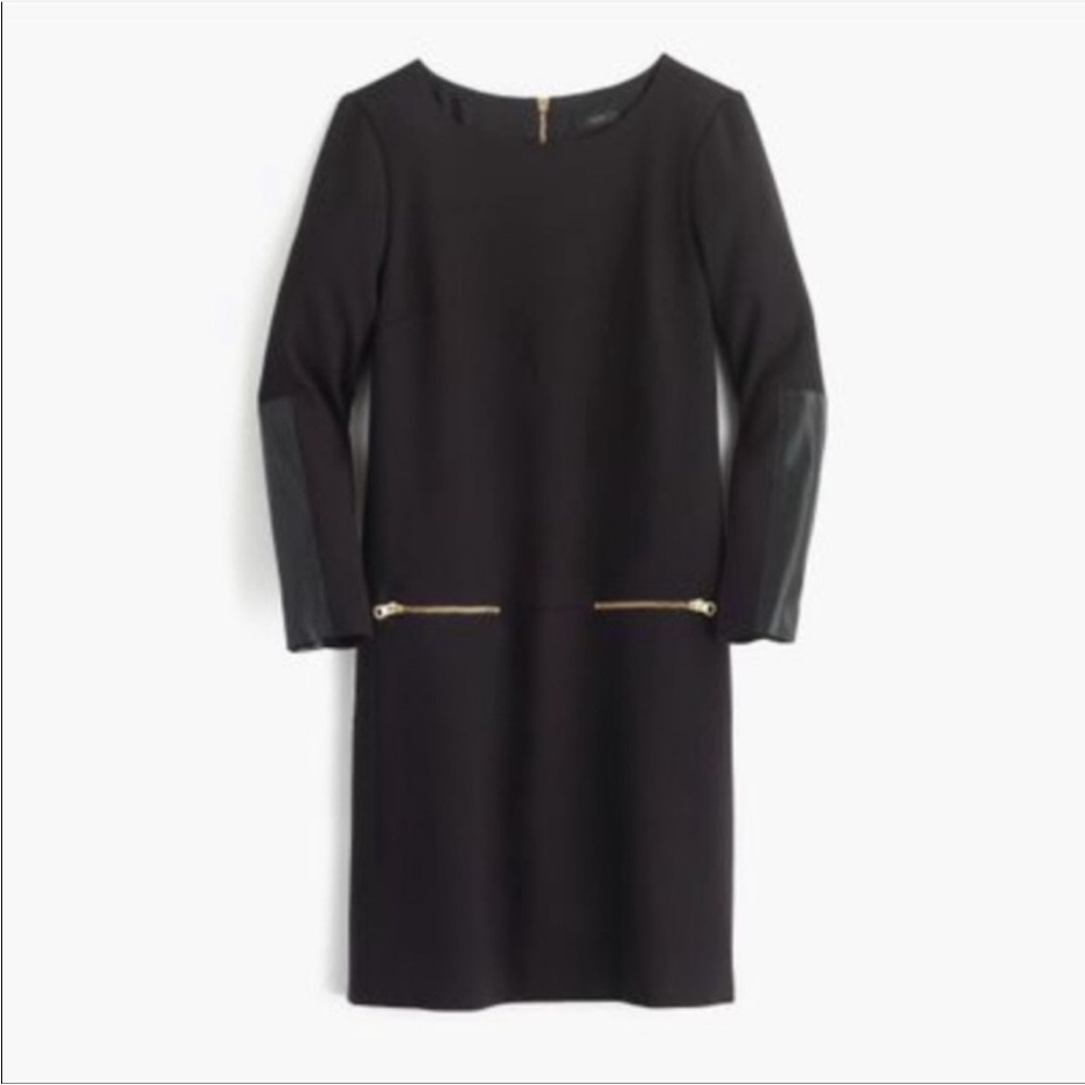EUC Black/ Leather Patch Dress